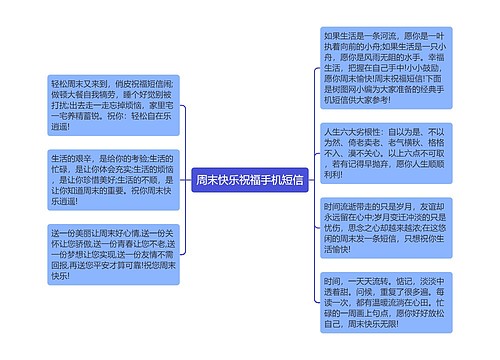 周末快乐祝福手机短信