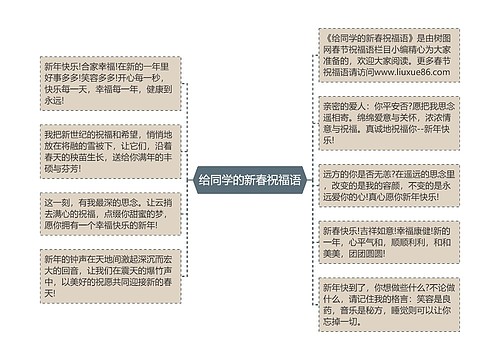 给同学的新春祝福语