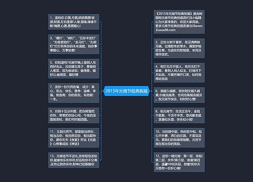 2015年元宵节经典祝福