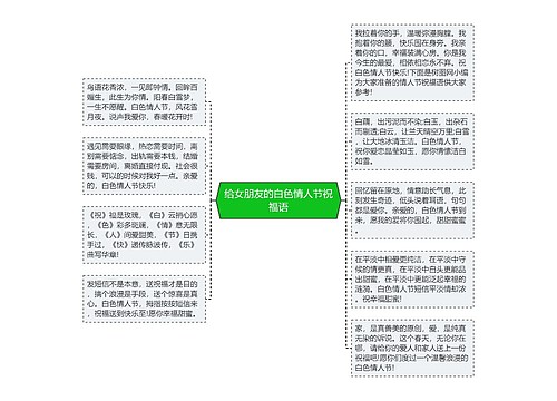 给女朋友的白色情人节祝福语思维导图