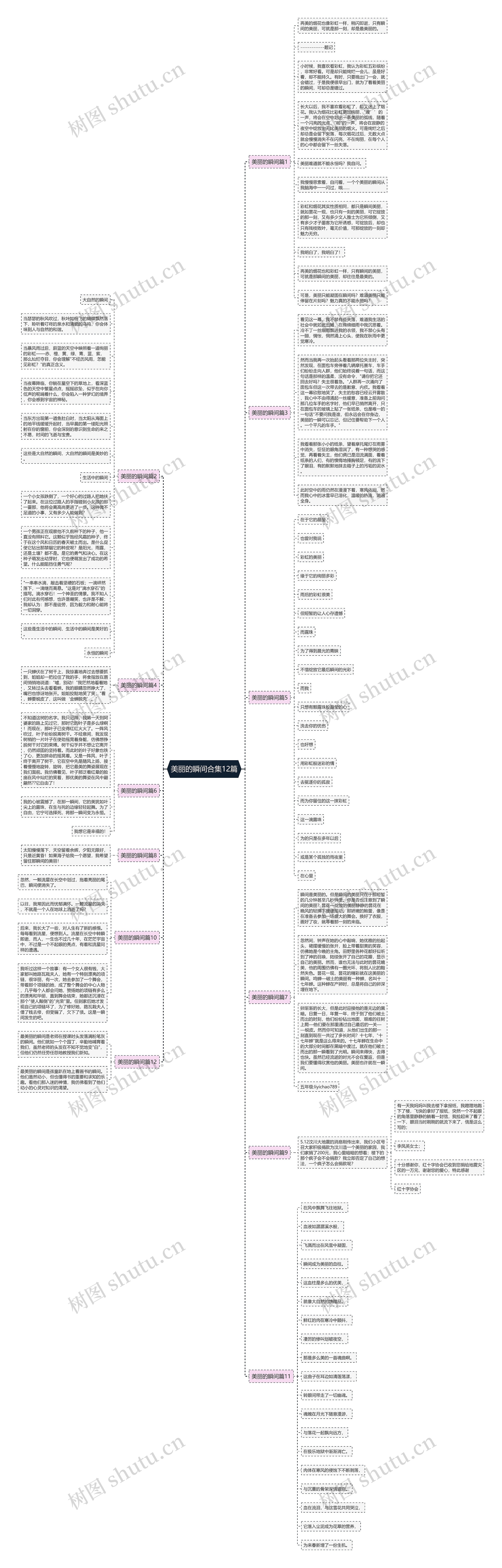 美丽的瞬间合集12篇思维导图