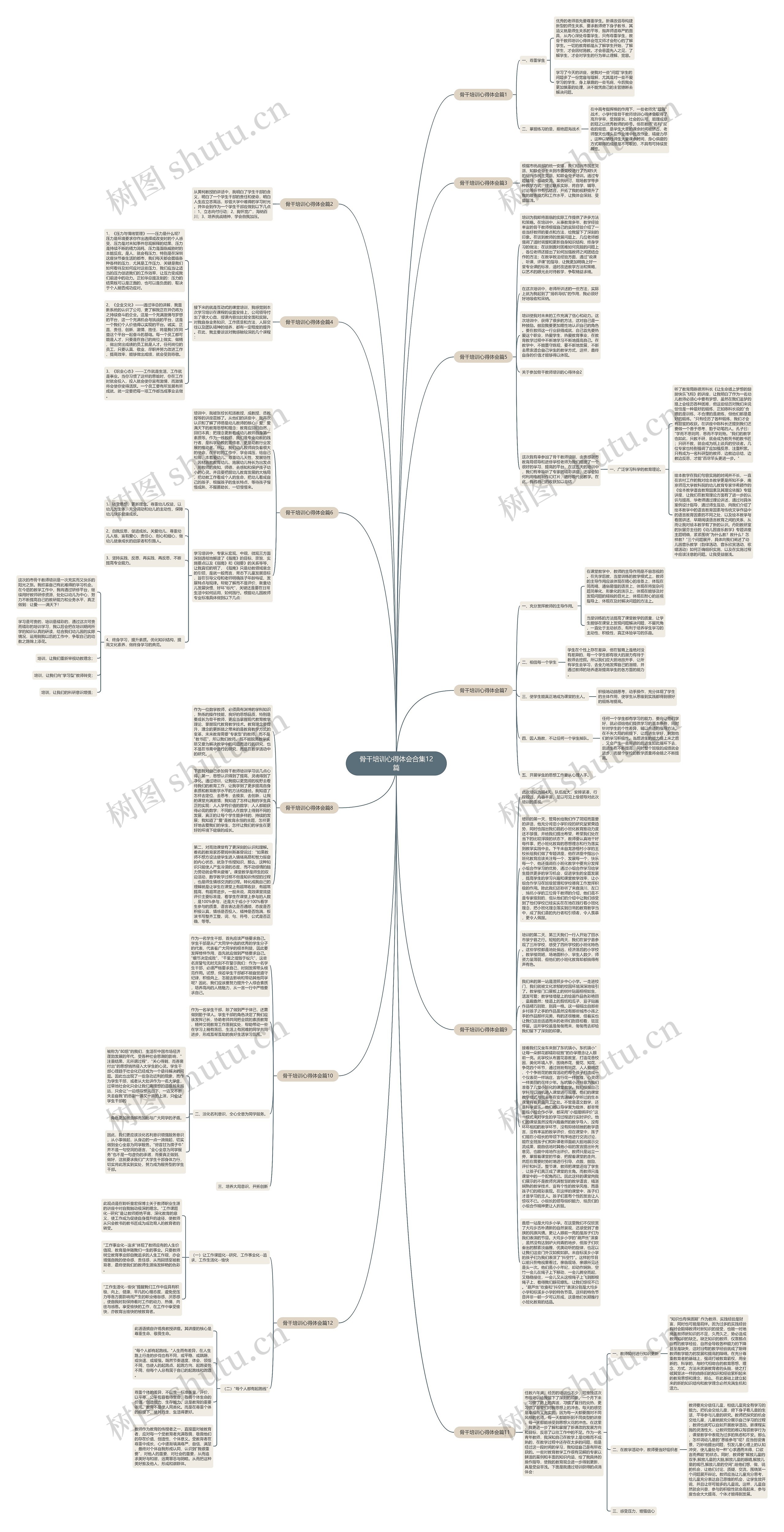 骨干培训心得体会合集12篇思维导图