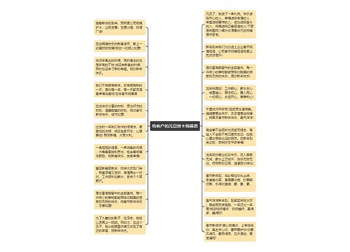 给客户的元旦贺卡祝福语思维导图