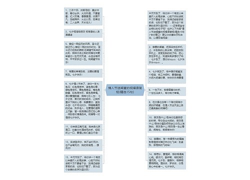 情人节送闺蜜的祝福语简短(精选15句)思维导图