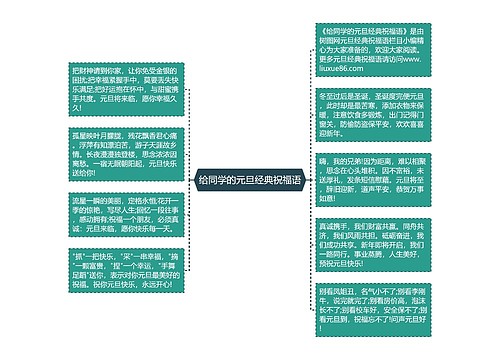 给同学的元旦经典祝福语思维导图