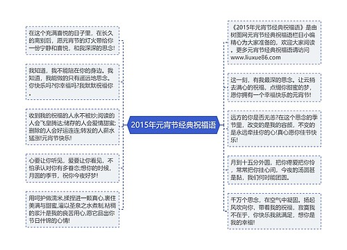 2015年元宵节经典祝福语