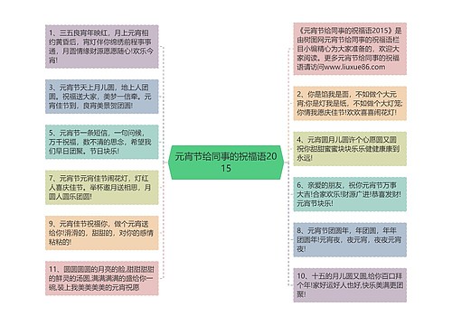 元宵节给同事的祝福语2015思维导图