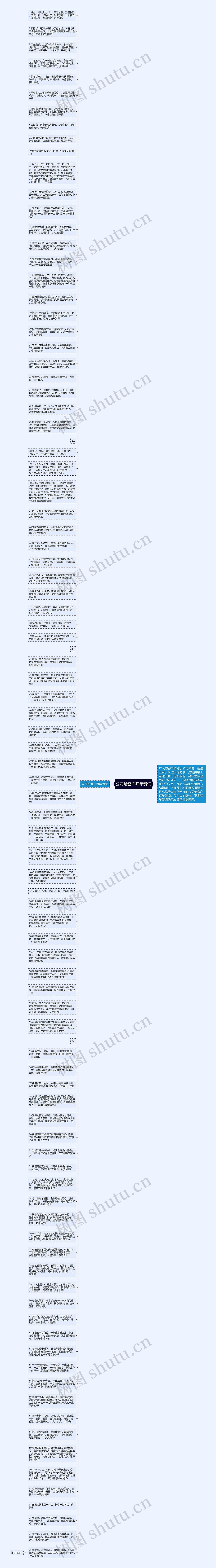 公司给客户拜年贺词思维导图