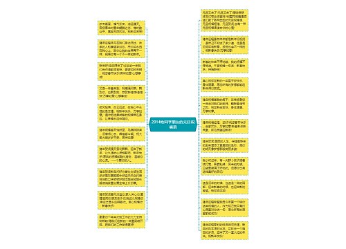 2014给同学朋友的元旦祝福语思维导图