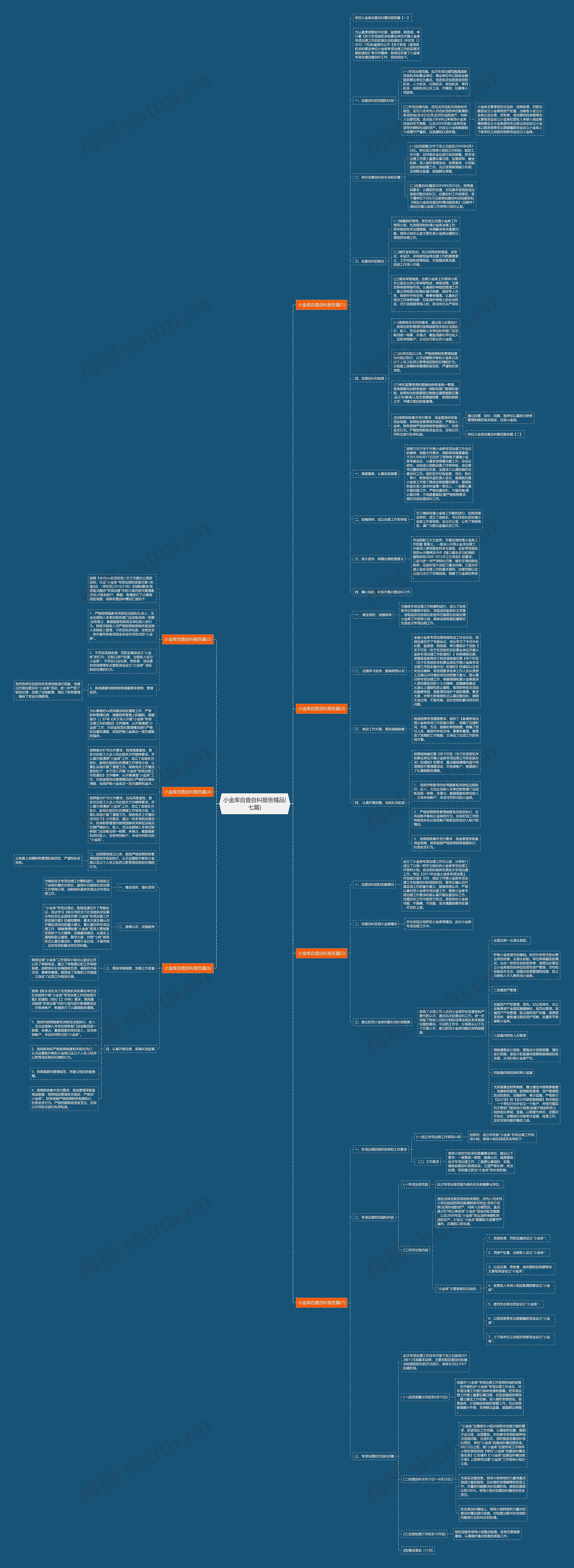 小金库自查自纠报告精品(七篇)思维导图