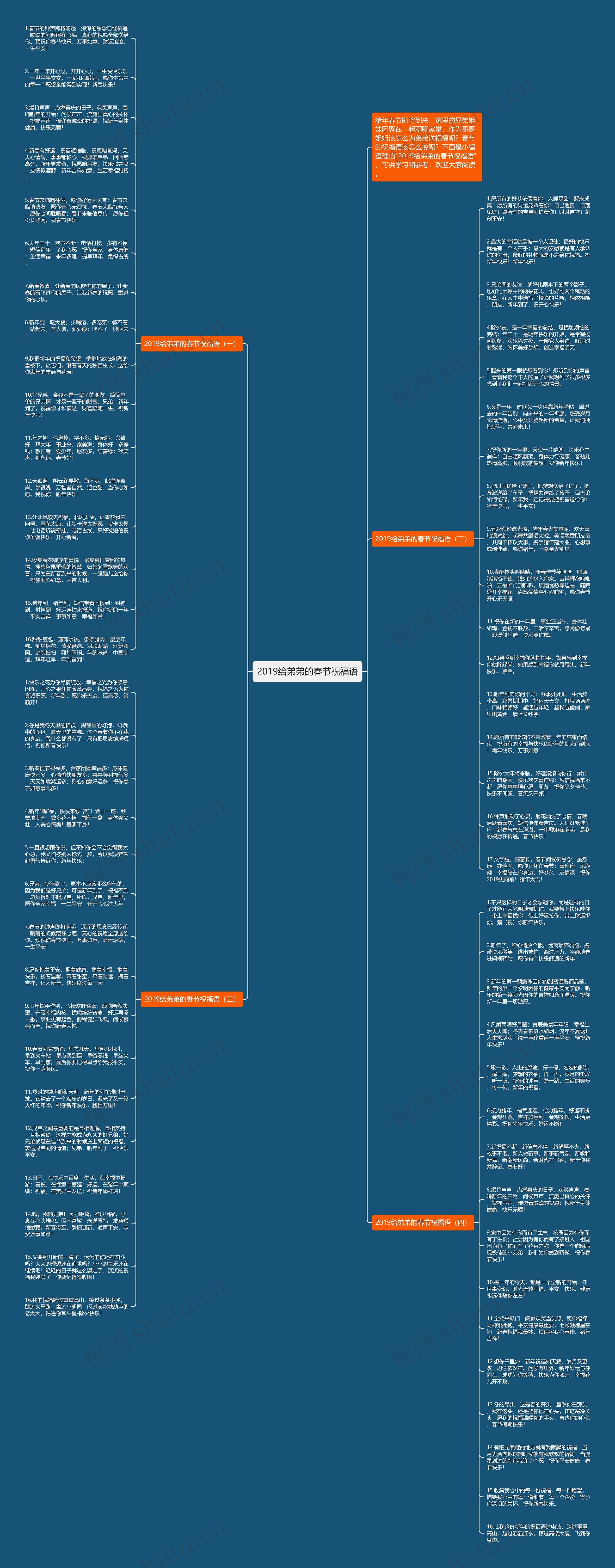 2019给弟弟的春节祝福语思维导图