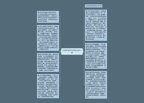 大四学生司法考试过关六招