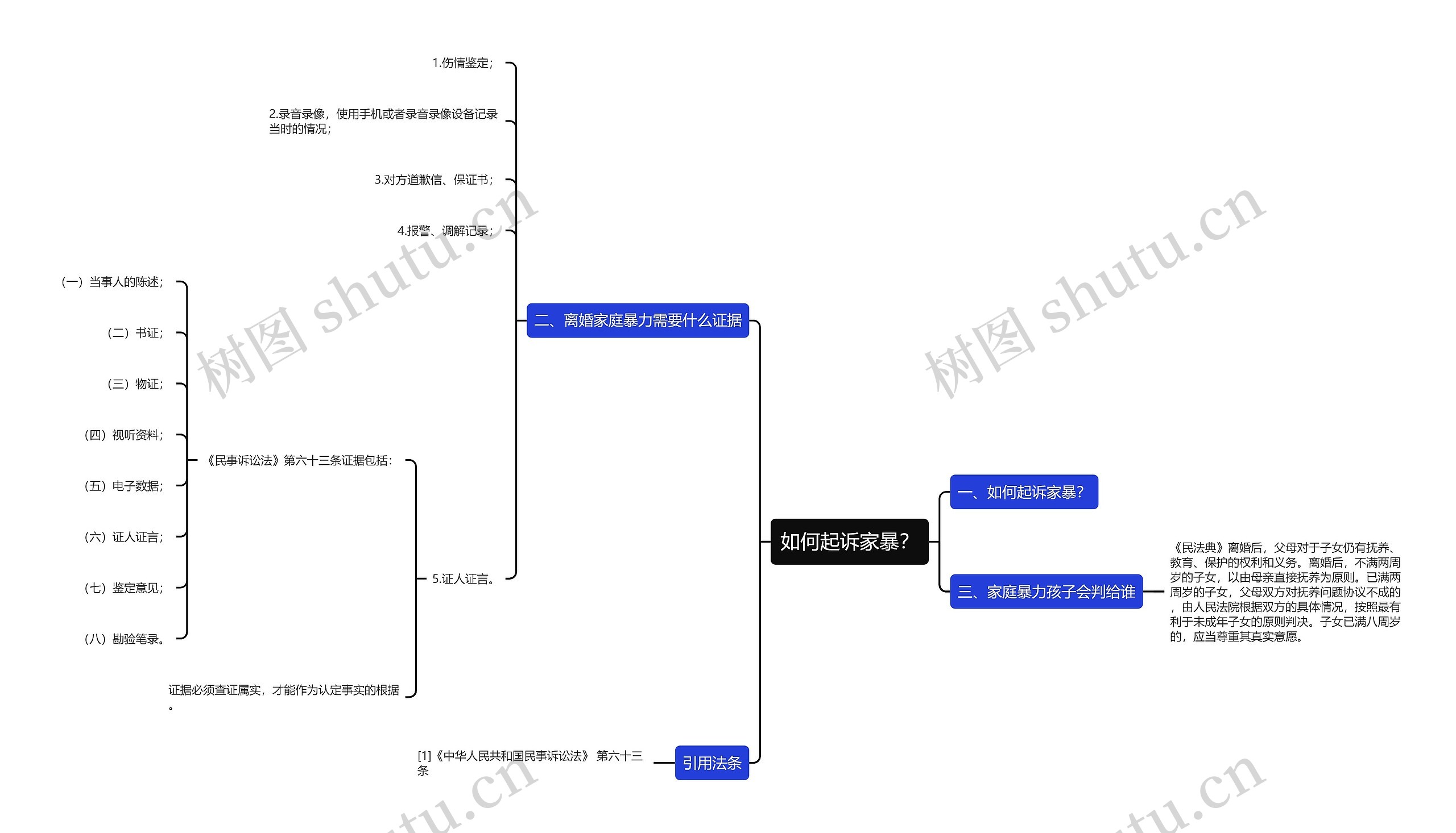 如何起诉家暴？思维导图