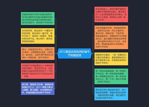 2012最适合朋友间的端午节祝福短信
