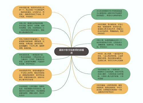 最新中秋节给教师的祝福语