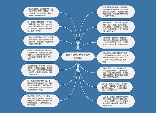 最适合朋友间的俏皮端午节祝福语思维导图