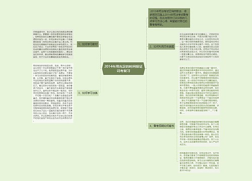 2014年用充足的时间保证司考复习