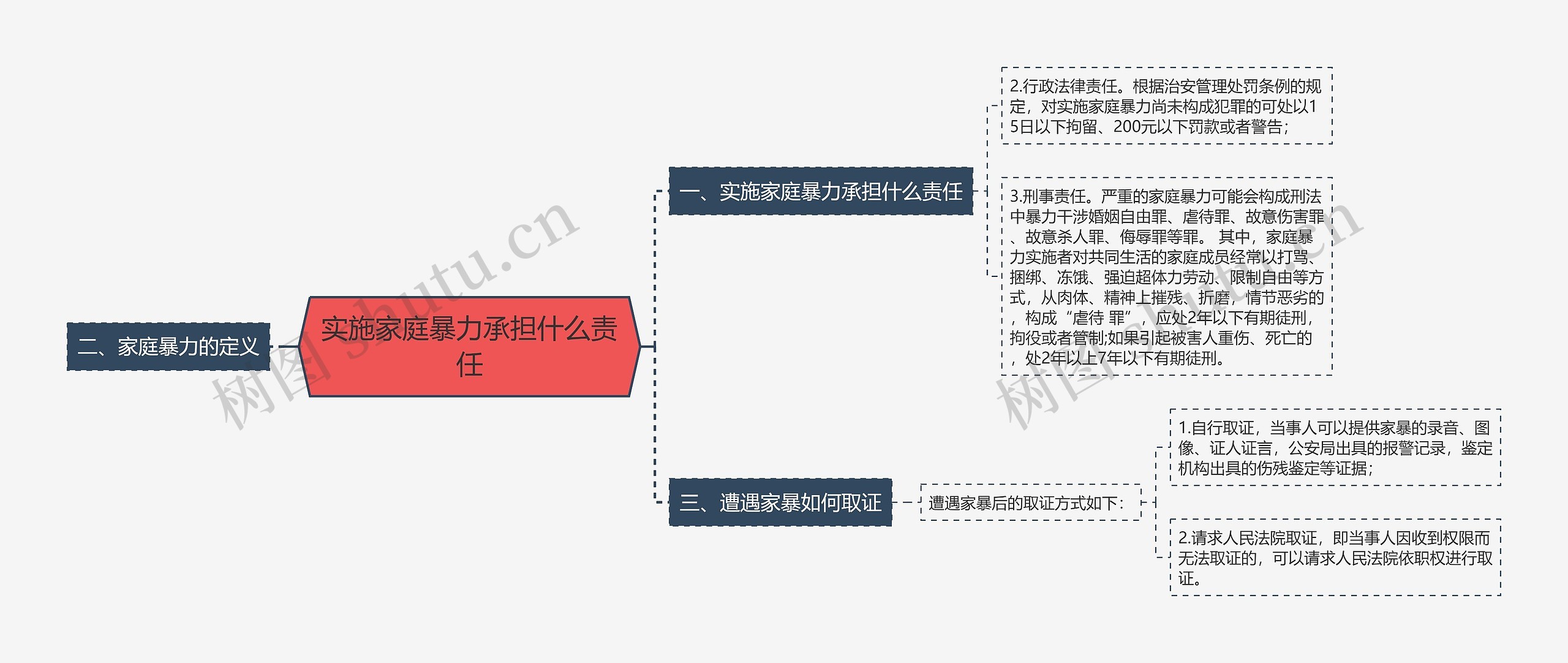 实施家庭暴力承担什么责任思维导图