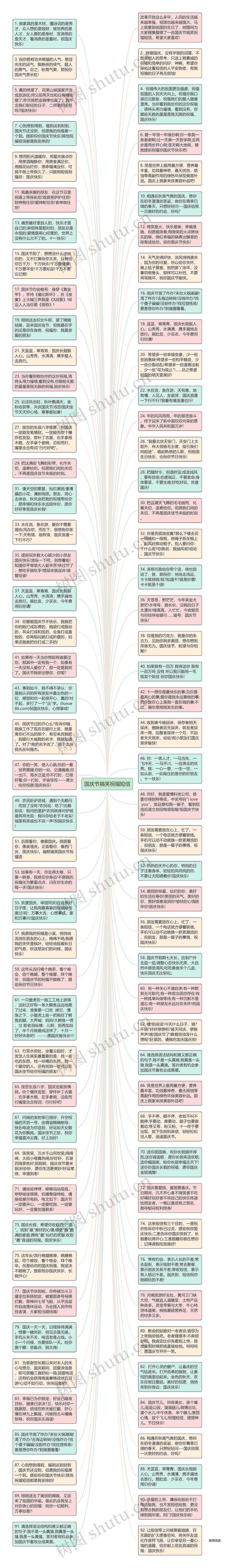 国庆节搞笑祝福短信