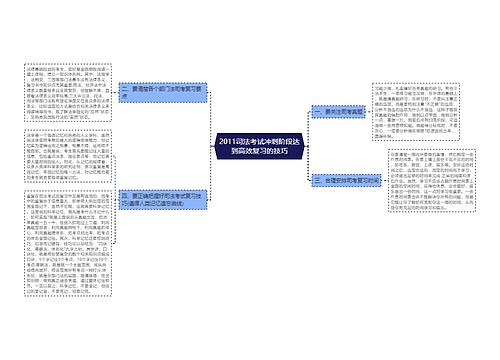 2011司法考试冲刺阶段达到高效复习的技巧