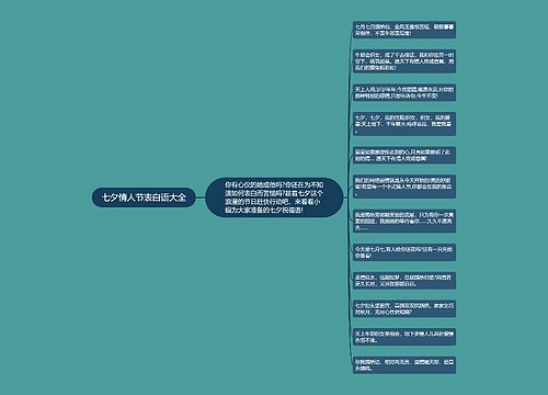 七夕情人节表白语大全