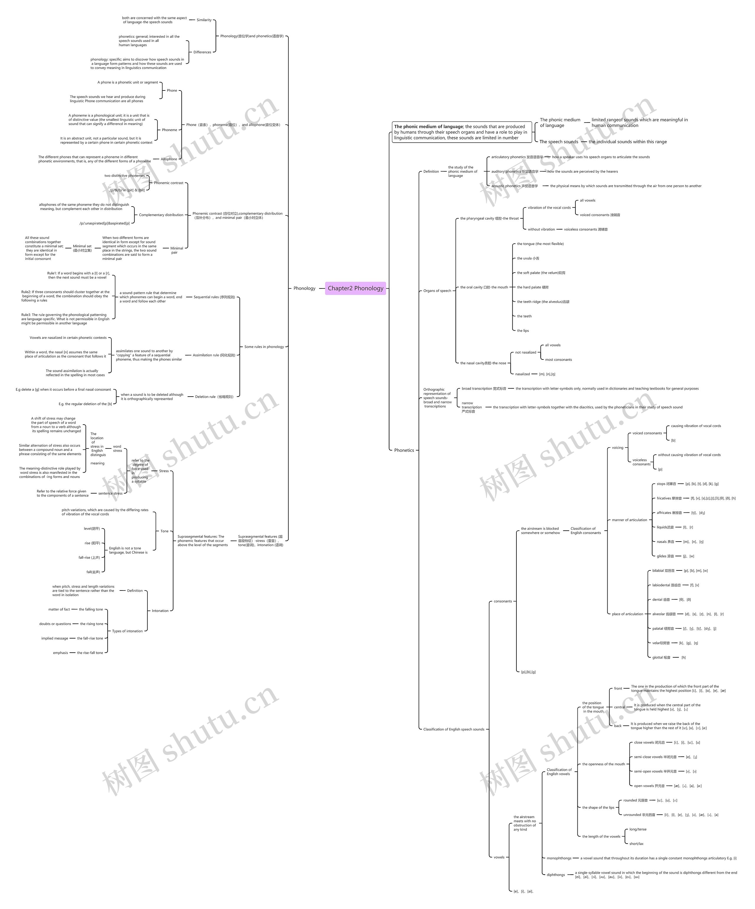 Chapter2 Phonology思维导图