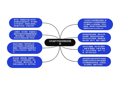 马年端午节给同事的祝福语思维导图