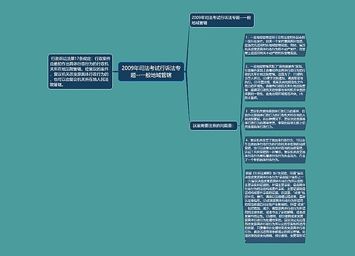 2009年司法考试行诉法专题--一般地域管辖