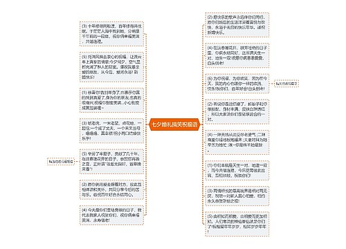 七夕婚礼搞笑祝福语思维导图