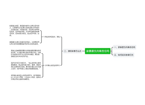 家暴要负刑事责任吗思维导图