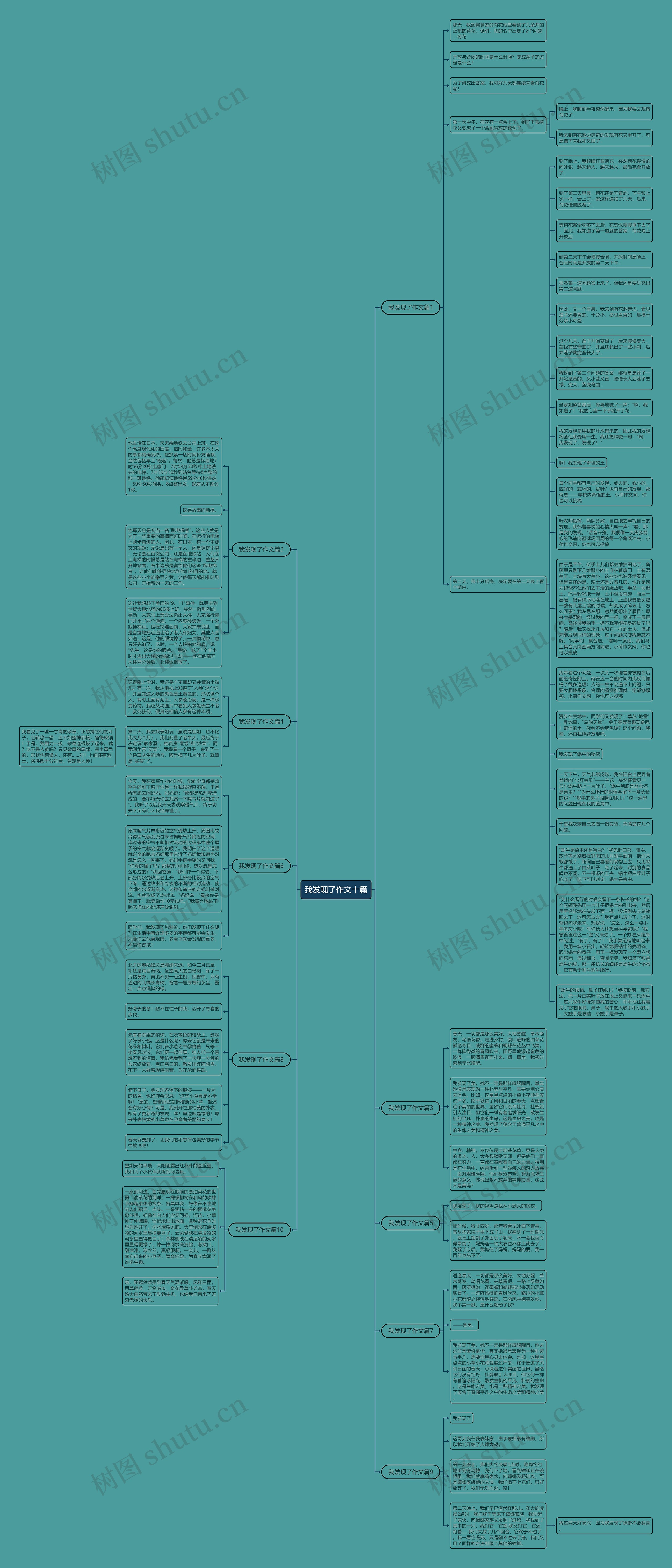 我发现了作文十篇思维导图
