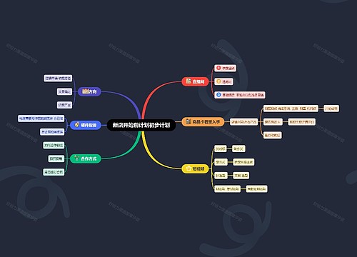 新店开始前计划初步计划