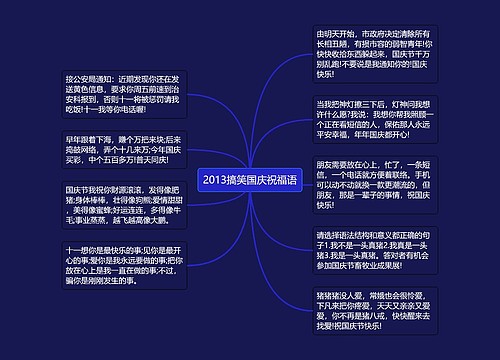 2013搞笑国庆祝福语