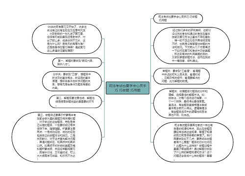 司法考试也要学会心灵手巧 巧做题 巧用题