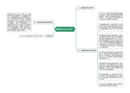 家庭暴力怎么判刑？