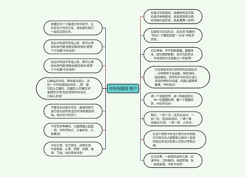 中秋祝福语 客户