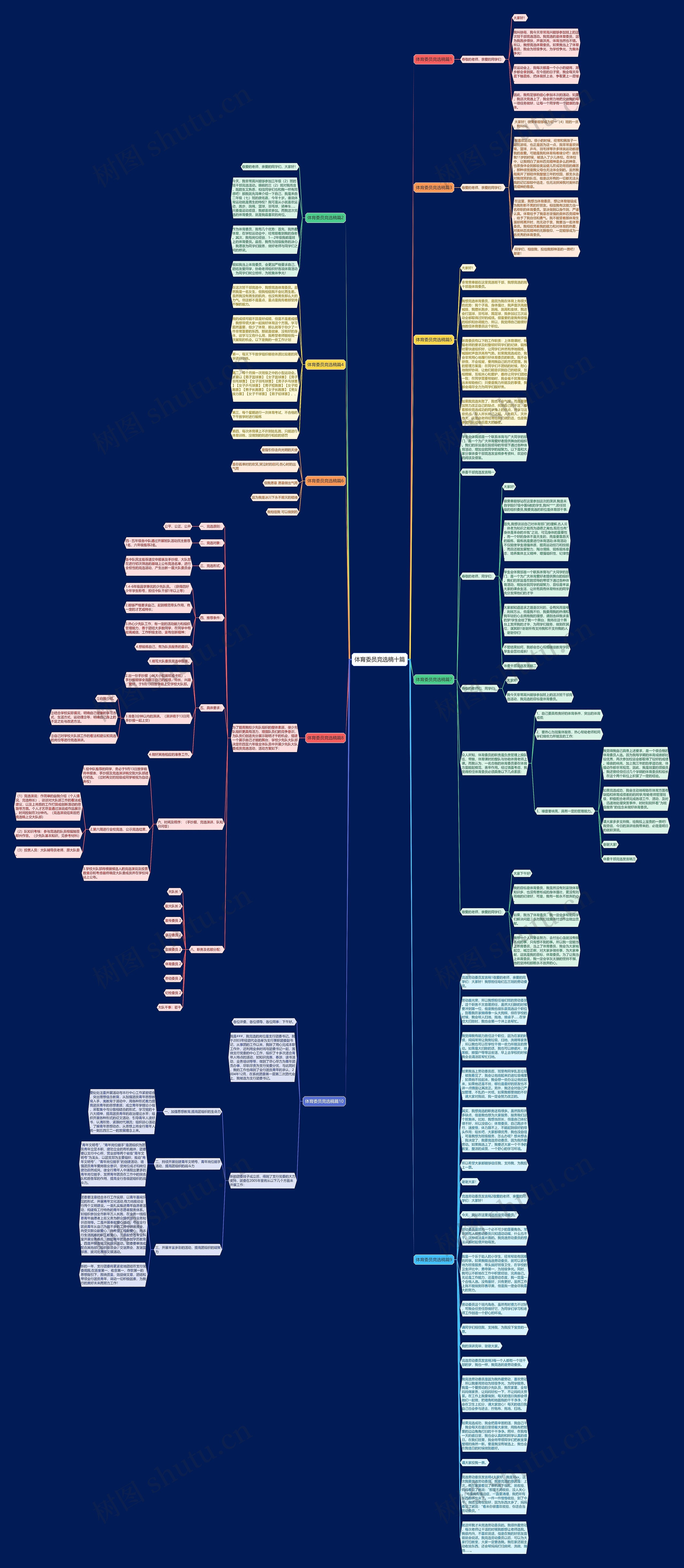 体育委员竞选稿十篇思维导图
