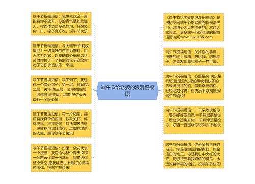 端午节给老婆的浪漫祝福语思维导图