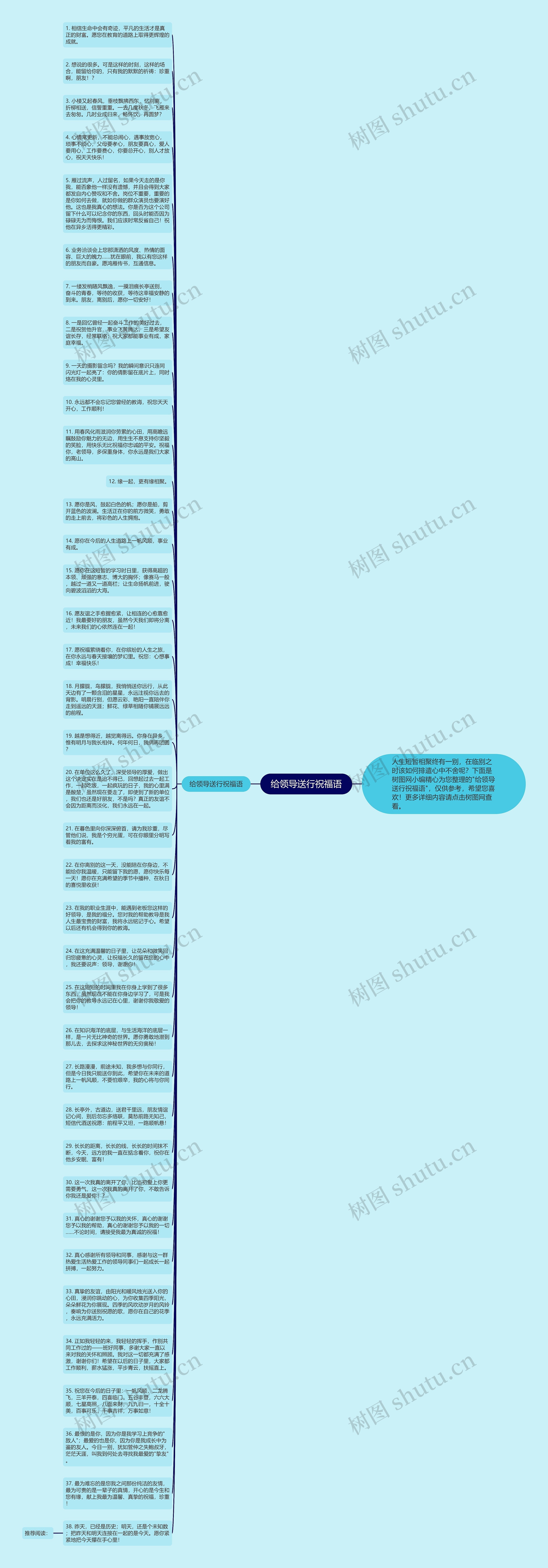 给领导送行祝福语思维导图