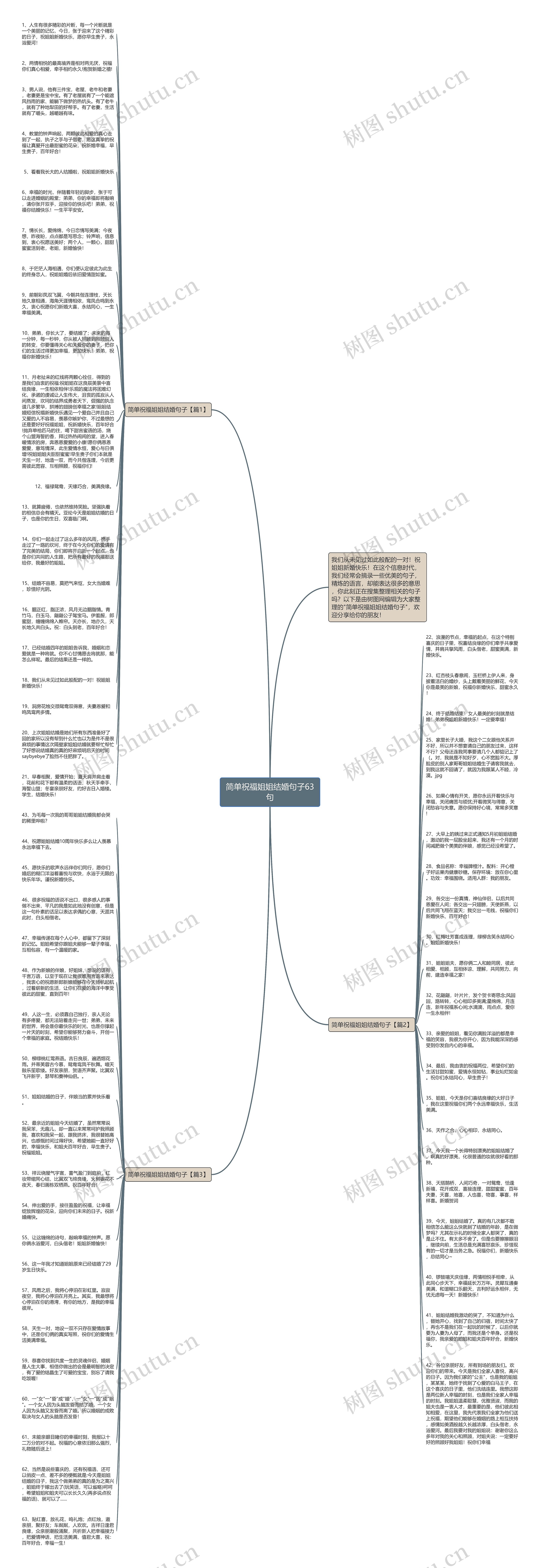 简单祝福姐姐结婚句子63句思维导图