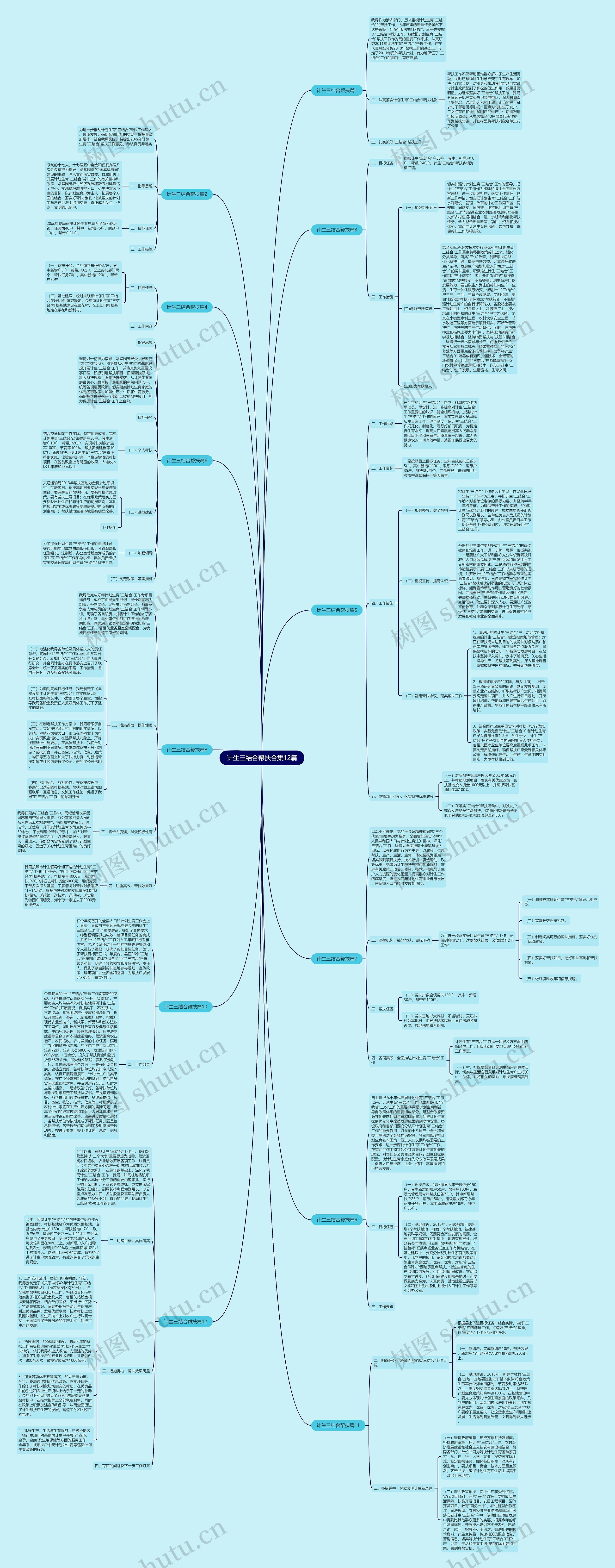 计生三结合帮扶合集12篇思维导图