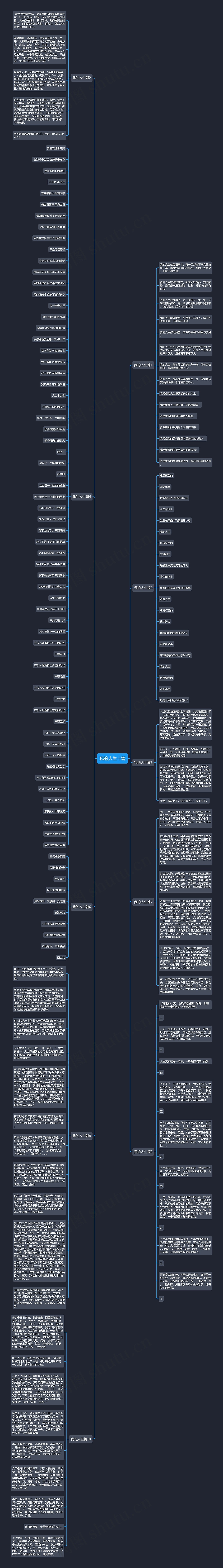 我的人生十篇思维导图