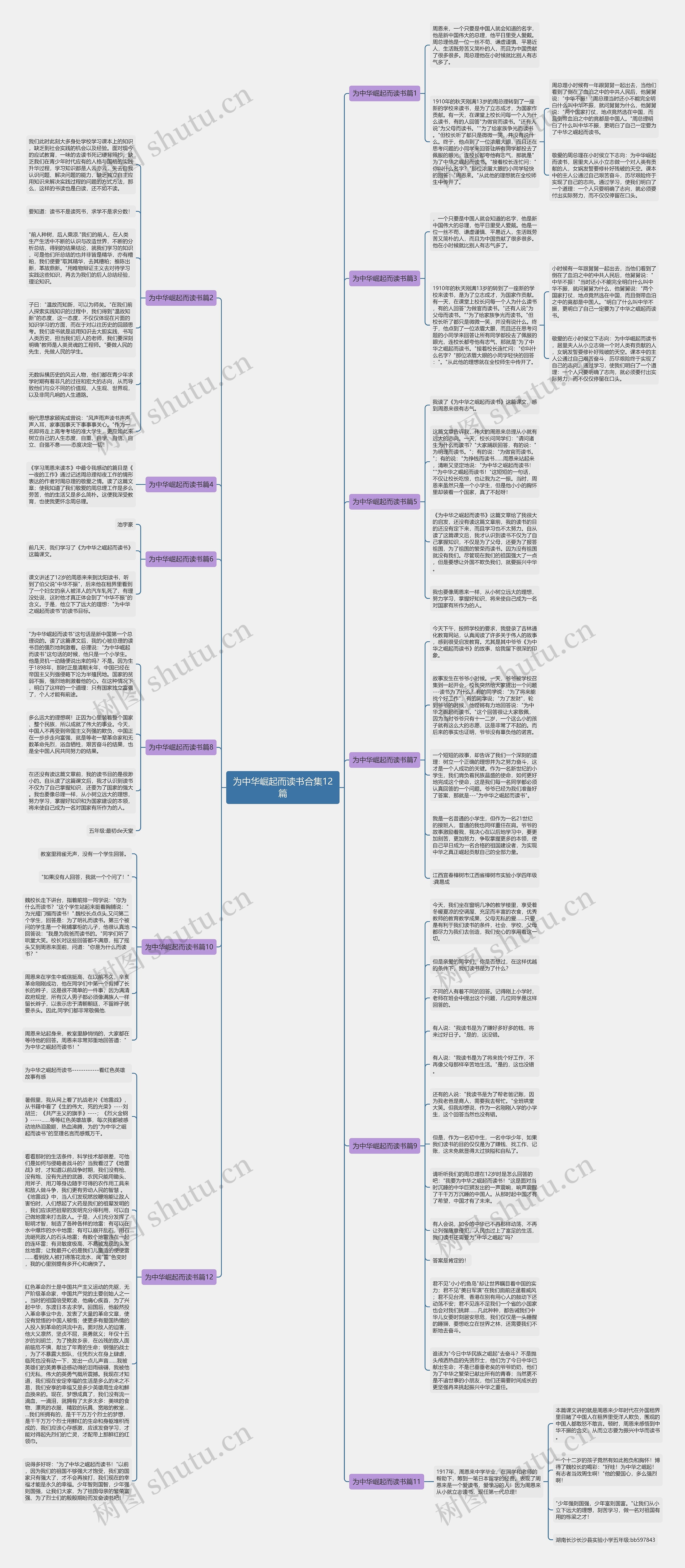 为中华崛起而读书合集12篇思维导图