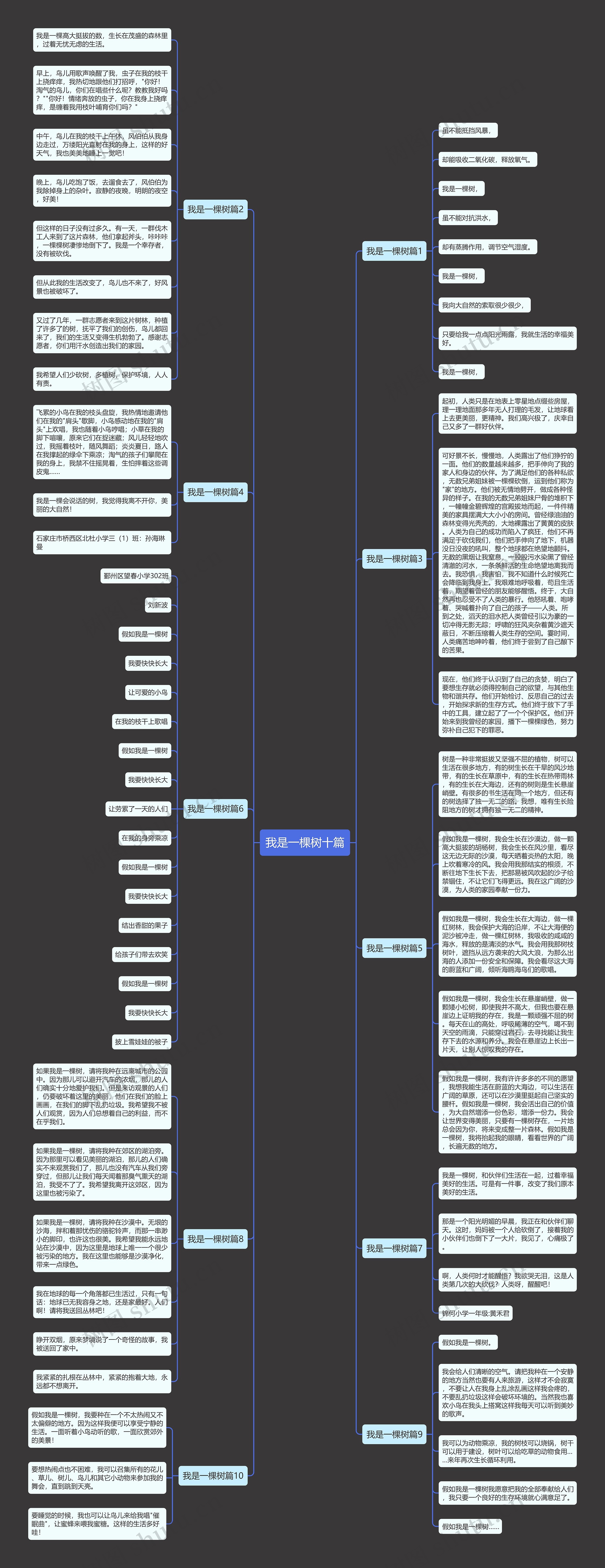 我是一棵树十篇思维导图