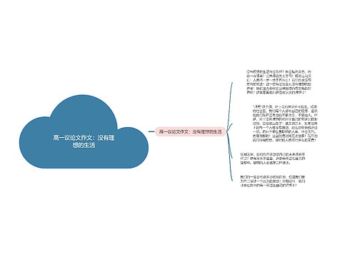 高一议论文作文：没有理想的生活