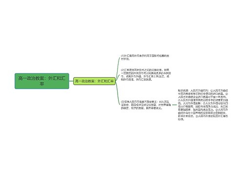 高一政治教案：外汇和汇率