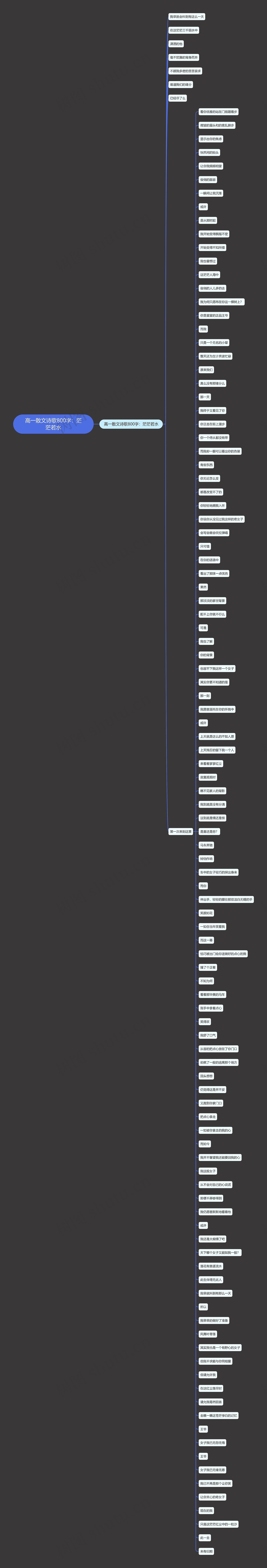 高一散文诗歌800字：茫茫若水思维导图
