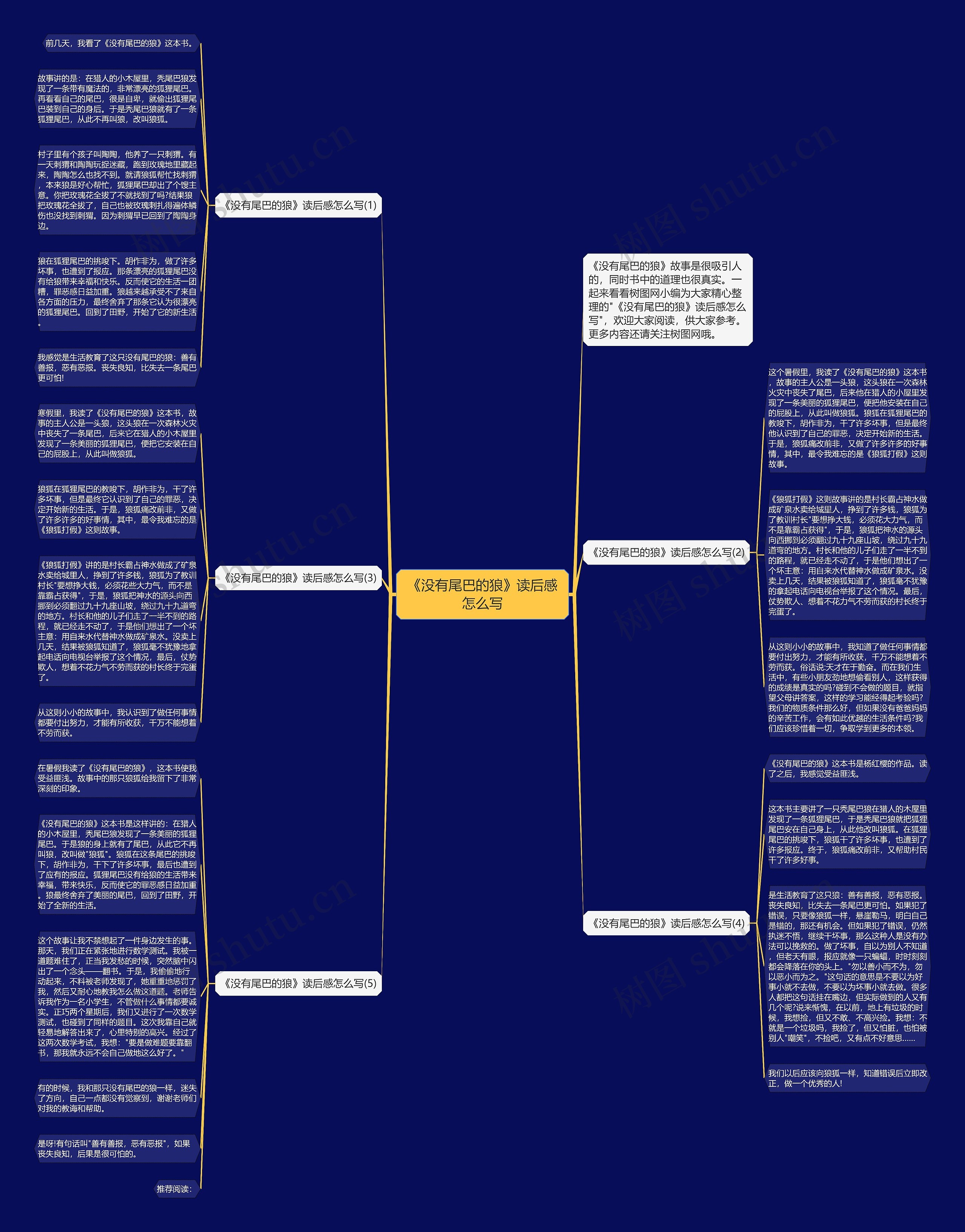 《没有尾巴的狼》读后感怎么写思维导图