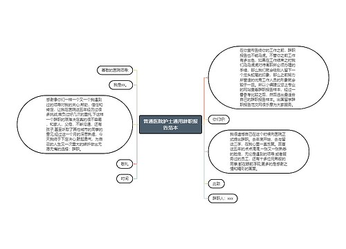 普通医院护士通用辞职报告范本