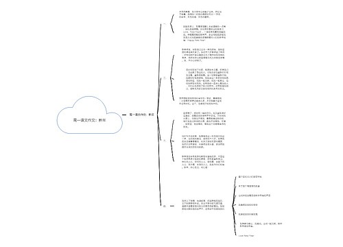 高一语文作文：新年